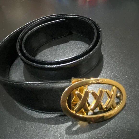 Vintage Paloma Picasso Whimsigoth Grunge Leather Belt Made Italy 25" - 2… - Picture 1 of 5